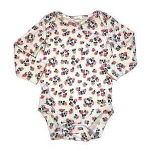 Baby Boden Floral Long-Sleeved Onesie 3-6M